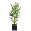 Laura Ashley 82 Areca Palm Tree in 14 Fiberstone Planter, Black/Gray
