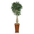 Laura Ashley 84 Willow Ficus Tree With Multiple Trunks in 16 Fiberstone Planter