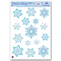 Beistle 12 x 17 Crystal Snowflake Clings; 105/Pack