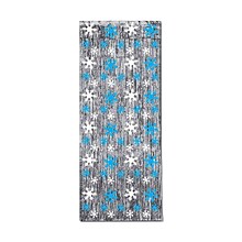 Beistle 8 x 3 Snowflake 1-Ply Glm N Curtain; Silver/Blue/White