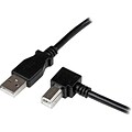 Startech 6.56 A to Right Angle B USB Cable; Black