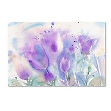 Trademark Fine Art 12 x 19 Wooden Frame Purple Blues