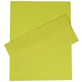 JAM Paper® #10 Business Stationery Set, 4.125 x 9.5, Ultra Lime Green, 100/Pack (303024421)