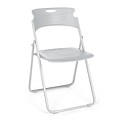 OFM Flexure 4-Pack Plastic Folding Chair, Dove Gray (303-4PK-P01)