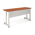 OFM 20 x 55 Modular Utility and Training Table, Cherry with Silver Frame (55141-CHY)