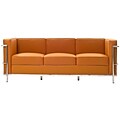 Modway Le Corbusier LC2 Leather Sofa, Tan