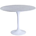 Modway Lippa 36 Marble Dining Table; White