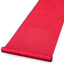 HBH™ Blank Aisle Runner With Pull Cord, 36 x 100, Red