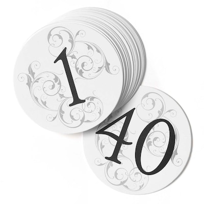 HBH™ Round Filigree Table Number Cards 1-40