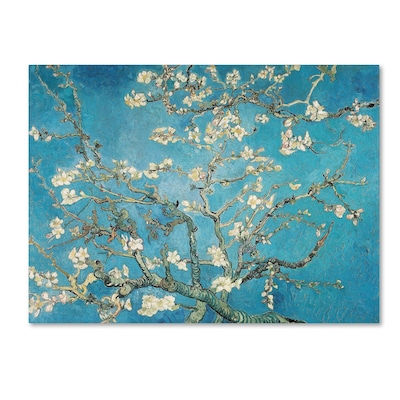 Trademark Fine Art Almond Branches In Bloom 1890 24 x 32 Canvas Art