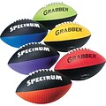 Spectrum Grabber Footballs, 10 1/2L, Assorted, 6/Set