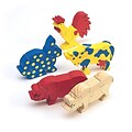 S&S® Unfinished Wooden Animal Puzzle, Unassembled Farm Animals, 12/Pack