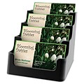 Deflect-o® Sustainable Office™ Recycled Business Card Holder With 4 Compartment; Black
