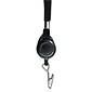 Advantus 36" Lanyard With Retractable ID Reel and Badge Clip, Black, 12/Pack (AVT75549)