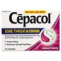 Cepacol®  Extra Strength Sore Throat and Cough Lozenges, Mixed Berry, 16/Pack  (63824-74016)