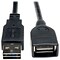 Tripp Lite 10 Universal Reversible USB 2.0 A Male to A Female Extension Cable; Black
