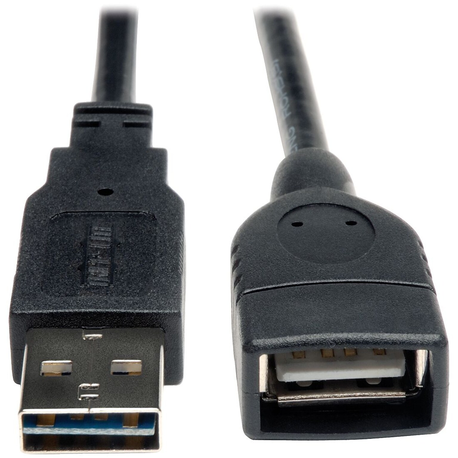Tripp Lite 10 Universal Reversible USB 2.0 A Male to A Female Extension Cable; Black