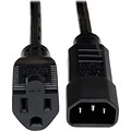 Tripp Lite 2 IEC-320-C14 to NEMA 5-15R Power Cord; Black