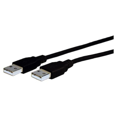 Comprehensive® Standard Series 10' USB 2.0 A/A Male USB Cable; Black