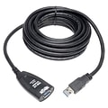 Tripp Lite 16 USB 3.0 A/A Male/Female Super Speed Active Extension Cable; Gray