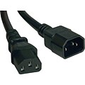 Tripp Lite 4 IEC-320-C14 to IEC-320-C13 Power Cord; Black