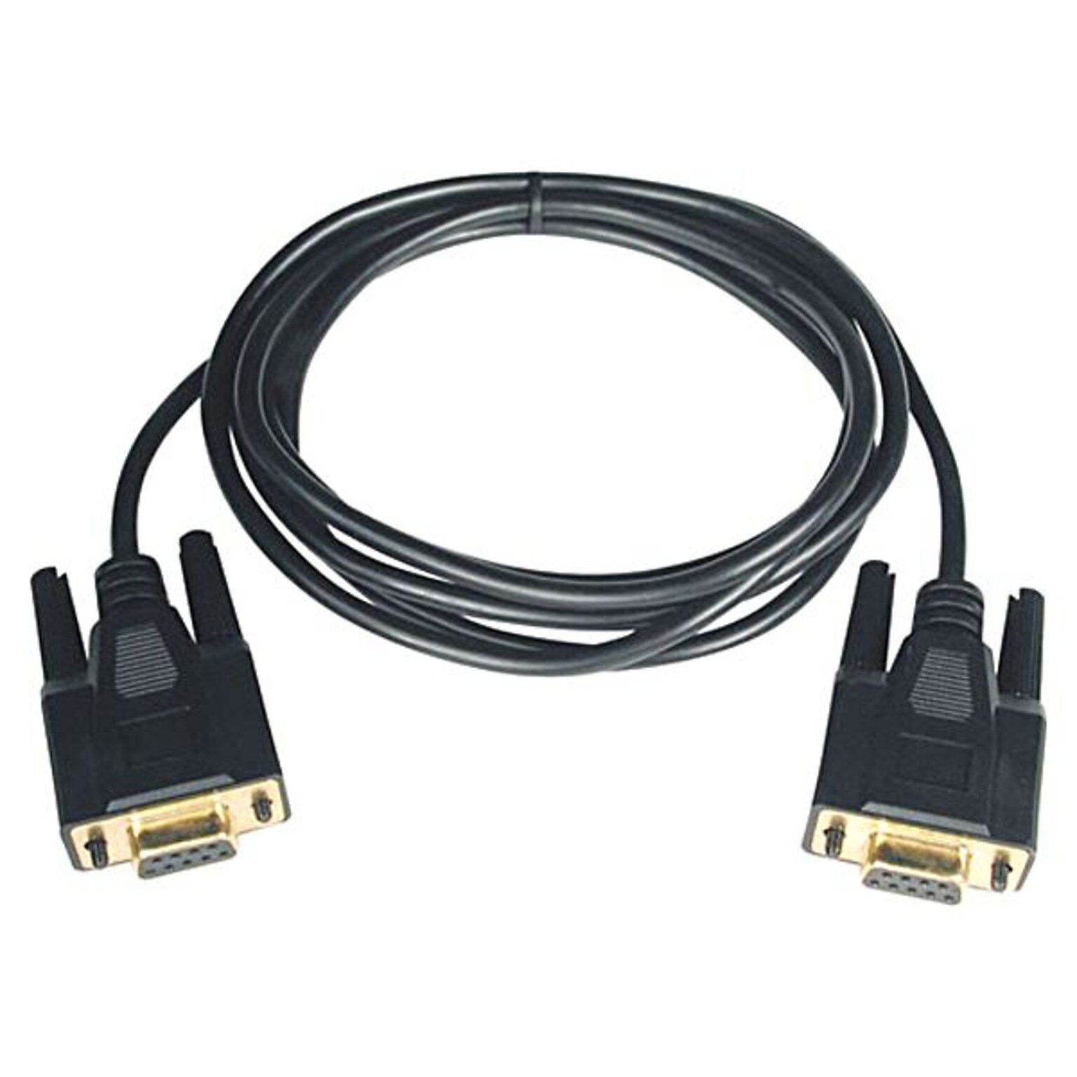 Tripp Lite 10 DB9 Female to DB9 Female Null Modem Gold Serial Cable; Black