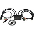 Startech 2 Port USB DisplayPort® Cable KVM Switch W/ Audio and Remote Switch
