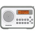 Sangean® PR-D18 FM/AM Digital Tuning-Portable Receiver; White/Gray
