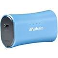 Verbatim® 2200 mAh Li-Ion-Portable Battery Power Adapter; Aqua Blue
