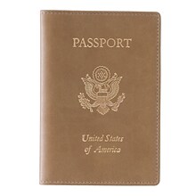Royce Leather Passport Jacket, Tan