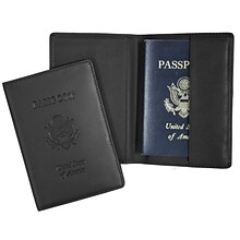 Royce Leather Debossed Passport Jacket, Black