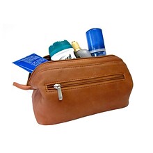 Royce Leather Toiletry Bag, Tan (259-TAN-COL)