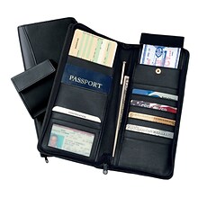 Royce Leather Expanded Document Case, Black