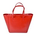 Royce Leather Charlotte Saffiano Tote Bag, Red 655-Red-3