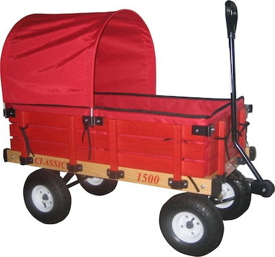 Millside Industries Hardwood 20 x 38 Kids Wagon, Red