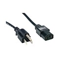 Comprehensive® 15 NEMA 5-15P to IEC 60320-C13 Standard PC Power Cord; Black