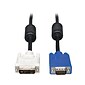 Tripp Lite 6' DVI-A Male to HD-15 Male VGA Cable; Black