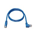 Tripp Lite 5 Cat6 RJ45/RJ45 Right-angle to Straight Patch Cable; Blue