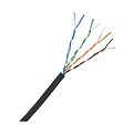 Comprehensive® 1000 Cat5e Bare Wire Shielded Solid Bulk Cable; Black