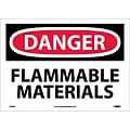 Danger Labels; Flammable Materials, 10 x 14, Adhesive Vinyl