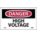 Danger Labels; High Voltage, 3 x 5, Adhesive Vinyl, 5/Pack