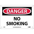 No Smoking, 7X10, Rigid Plastic, Danger Sign