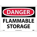 Danger Signs; Flammable Storage, 10X14, .040 Aluminum