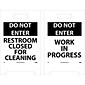 Floor Signs; Dbl Side, Do Not Enter Restroom Closed For Cleaning Do Not Enter Work In Progress 20X12