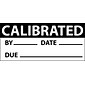 Inspection Labels; Calibrated, Blk/Wht, 1" x 2 1/4", Adhesive Vinyl (27 Labels)