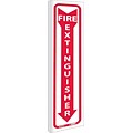 Notice Signs; Fire Extinguisher (Dbl Faced Flanged), 18X4, .040 Aluminum