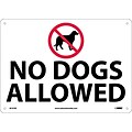 Notice Signs; No Dogs Allowed, Graphic, 14X20, Rigid Plastic