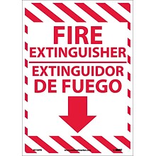 Information Labels; Fire Extinguisher, Bilingual, 14X10, Adhesive Vinyl