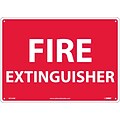 Notice Signs; Fire Extinguisher, 10X14, Rigid Plastic