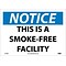 Notice Labels; This Is A Smoke Free Facility, 10 x 14, Adhesive Vinyl